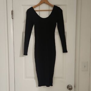 Fashion Nova Classic Black Long Sleeve Dress
